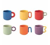 EASY LIFE Coffret 6 tasses à café 10 cl Bicolore - Creative