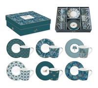 EASY LIFE Coffret de 6 tasses et sous tasses café JUNGLE