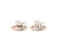 EASY LIFE Coffret de Noël 2 tasses à café avec soucoupe en porcelaine "POLAR EXPRESS" 80 ml