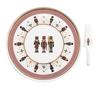 Easy Life - Coffret plat a tarte ø 32cm avec pelle en porcelaine nutcracker