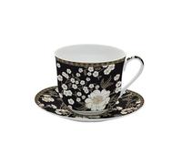 Easy Life - Coffret Tasse Dejeuner en Porcelaine Fine Art Deco Flowers 40 CL - EASYLIFE