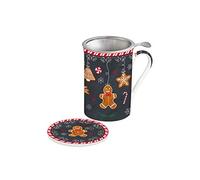 EASY LIFE COFFRET TISANIERE 30 N PORCELAINE AVEC FILTRE INOX R0280#GING, Noir