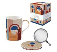 Easy Life COFFRET TISANIERE 35CL EN PORCELAINE AVEC FILTRE INOX