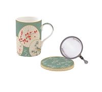 Easy Life - Coffret TISANIERE en Porcelaine Filtre INOX Oriental Dreams - EASYLIFE