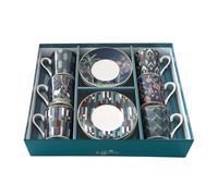 Easy life - easy life servizio caff set 6 tazzine espresso con piattino in porcellana fine china in scatola regalo capacit ml. 100 r0126#alay