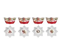 Easy life - easy life set 4 ciotole stella in porcellana diametro cm. 11 in color box linea christmas memories r1009#chme