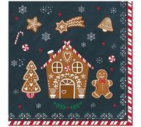 EASY LIFE Lot 20 serviettes en papier 33 x 33 cm - Pain d'épices