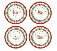 Easy Life MNOE1100 Lot de 4 assiettes Magie de Noel 19 cm