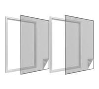 Easy Life - Moustiquaire fenêtre anthracite 18g/m² bande auto-agrippante 7,5 mm (Lot de 2) Multicolore G