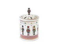 EASY LIFE Pot à biscuits de Noël avec casse-noix "NUTCRACKER" en porcelaine Ø14 cm H21 cm