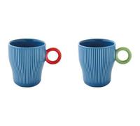 EASY LIFE Set 2 tasses à café 9 cl Bleu - Twist & Match