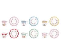 Easy Life SWEC0126 - Sweet Christmas - Lot de 6 tasses à expresso avec soucoupes - 100 ml