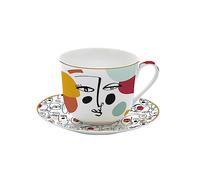 Coffret déjeuner en porcelaine Modernisme 40 cl - Easy Life