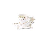 EASY LIFE Tasse de The avec soucoupe 175 ml en porcelaine Christmas Lights