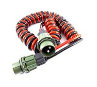 Easy Link Câble en spirale OTAN, câble en hélice, connecteur 24V 2 broches 2x35mm2 4M, application pour camion.