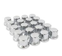 Easy Link Lot de 100 capuchons d'écrous de roue chromés 32 mm pour camion, remorque, camion