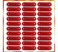 Easy Link Lot de 30 feux de gabarit LED rouges universels pour camion, remorque, camionnette, voiture (rouge, 30)