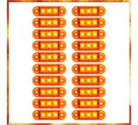Easy Link Paquet de 10 Feux de Position à LED Orange Universels pour Camion, Remorque, Fourgon, Voiture et bien d'autres