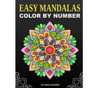 Easy Mandalas Color by Number: Coloring Book for Kids Ages 4-8