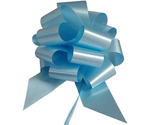 Easy Media - Lot de 50 cocardes bleues à grand nœud automatique; - ruban de 5 cm ; - pour naissance garçon