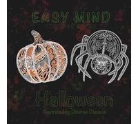 Easy Mind Coloring Books: Halloween Zentangle art