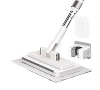 Easy Mop - Mini nettoyant Zero Touch, outil de sol mains libres, sans système d'essorage du seau, dispositif de nettoyage compact, tampons en microfibre réutilisables | Balayeuse domestique légère ave