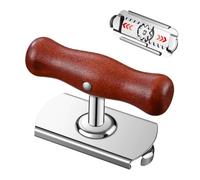 Easy-Open Can Opener & Jar Gripper - Ergonomic Stainless Steel Tool with Wooden Handle | Adjustable Cap Opener for Kitchen Convenience & Weak Hand Support