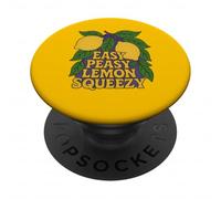 Easy Peasy Citron Squeezy Retro Citrus Humour Design été PopSockets PopGrip Adhésif
