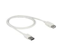 Easy - Rallonge de câble USB - USB (M) reversible pour USB (F) - USB 2.0 - 1 m - blanc