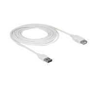 Easy - Rallonge de câble USB - USB (M) reversible pour USB (F) - USB 2.0 - 3 m - blanc