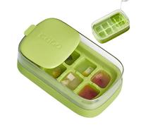 Easy Release Ice Maker Trays - 8 Cavity Press Design, Reusable Stackable Mold, Freezer Storage Box | Silicone Push Type Whiskey Cube Container, Hygienic Spill Proof Lid For Home Kitchen