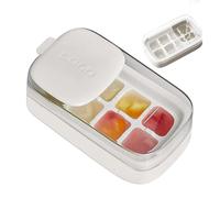 Easy Release Ice Maker Trays - 8 Cavity Press Design, Reusable Stackable Mold, Freezer Storage Box | Silicone Push Type Whiskey Cube Container, Hygienic Spill Proof Lid For Home Kitchen