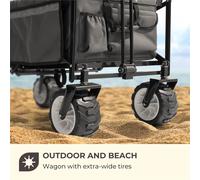 Easy Rider chariot de transport avec toit charge 70kg barre télescopique pliant gris