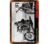 Easy Rider Movie Dennis Hopper & Peter Fonda on Motorcycles Panneaux d’étain Vintage Affiche de métal rétro Plaque de Panneau Mur Art décor 8×12 Pouces
