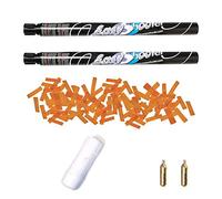 EASY SHOOTER Lanceur réutilisable avec Recharge 2 Tirs Canon Confetti Rectangle Longueur 60-80 cm Hauteur 10-12 m pour Easyshooter (Orange)