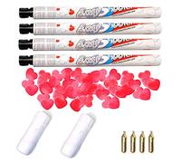 EASY SHOOTER Lanceurs réutilisables avec 2 Recharges 2 Tirs Canon Confetti Coeur Longueur 60-80 cm Hauteur 10-12 m pour Easyshooter (Rouge)