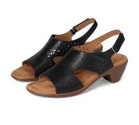Easy Spirit Calix Sandales pour femme, cuir noir, 39 EU Large