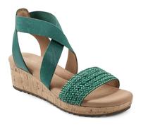 Easy Spirit Sandales compensées Lorena pour femme, vert, 37 EU