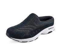 Easy Spirit Women's Traveltime Clog, Navy/White Suede, 6 WW US