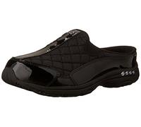Easy Spirit Women's Traveltime Mule, Black/Silver Patent, 12 M US