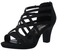 Easy Street Femme Abeille Sandale à Talon, Noir pailleté, 38 EU