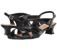 Easy Street Women's Tristen Slingback Sandal Heeled, Black, 8 Wide