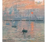 EASY STUDIES FOR GUITAR VOL.2 - PORQUEDDU;CAVALLONE/DODGSON/PATACHICH/+ CD NEUF