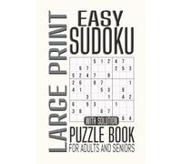Easy Sudoku Book for Adults and Seniors: 200 Large Print Sudoku Puzzle Book with Solutions in an Easy-to-Read Format, 2 per Page