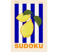 Easy Sudoku: Pretty Travel Size Sudoku Puzzle Book A5 Size - Mediterranean Summer Set