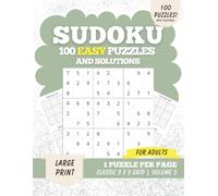 Easy Sudoku - Volume 5: 100 Easy Sudoku Puzzles for Adults | Large Print | Calm, Focused, and Enjoyable Brain Games