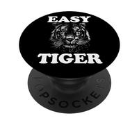Easy Tiger Big Cat Funny Tiger Lover Easy Tiger PopSockets PopGrip Adhésif