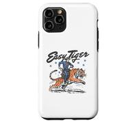 Easy Tiger, Cowboy Amusant, chevauchant Un Tigre, Western rétro Coque pour iPhone 11 Pro