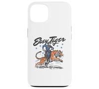 Easy Tiger, Cowboy Amusant, chevauchant Un Tigre, Western rétro Coque pour iPhone 13