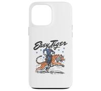 Easy Tiger, Cowboy Amusant, chevauchant Un Tigre, Western rétro Coque pour iPhone 13 Pro Max